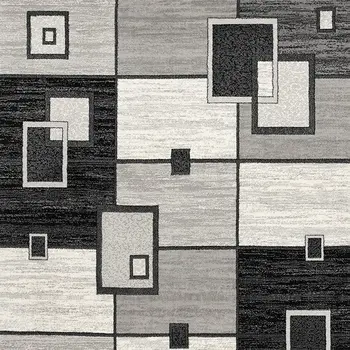 3' X 5' Gray Abstract Power Loom Area Rug