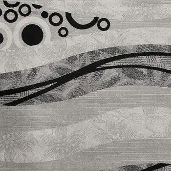 20' Gray And Black Abstract Runner Rug