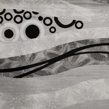8' Grey Abstract Power Loom Runner Rug