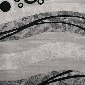 5' X 7' Gray And Black Abstract Area Rug