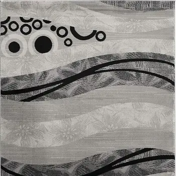 8' X 10' Gray Abstract Dhurrie Area Rug