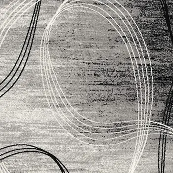 4' X 6' Gray Abstract Power Loom Area Rug