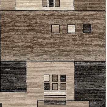 13' Beige Abstract Power Loom Runner Rug