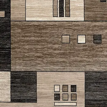 3' X 5' Beige Abstract Power Loom Area Rug