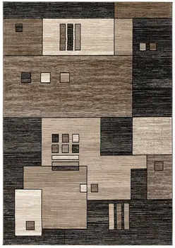6' X 9' Beige Abstract Dhurrie Area Rug