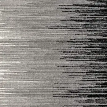2' X 10' Black Transitional Striped Runner Rug