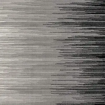 2' X 20' Black Transitional Striped Runner Rug