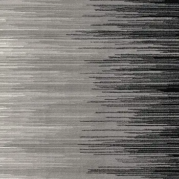 4' X 6' Black Abstract Power Loom Area Rug