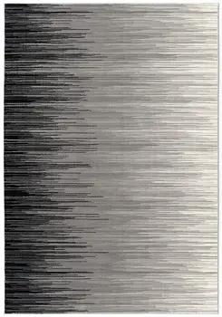 6' X 9' Black Abstract Dhurrie Area Rug