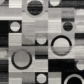 2' X 4' Gray Black And White Abstract Distressed Area Rug