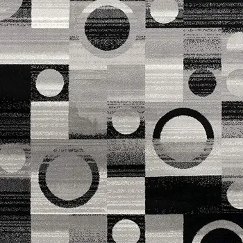 2' X 4' Gray Black And White Abstract Distressed Area Rug