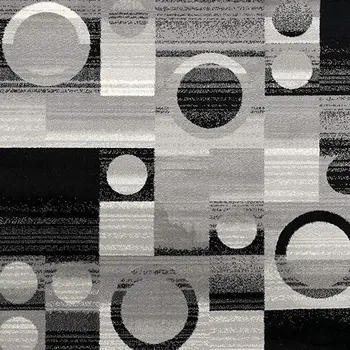 3' X 5' Gray Abstract Power Loom Area Rug