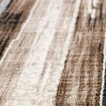 2' X 8' Beige Rustic Strokes Runner Rug
