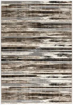 8' X 10' Beige Striped Dhurrie Area Rug