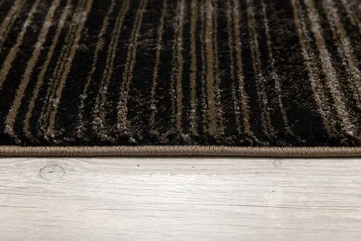 2' X 4' Brown Abstract Dhurrie Area Rug