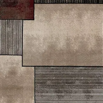6' X 9' Brown Abstract Dhurrie Area Rug