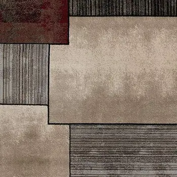 6' X 9' Brown Abstract Dhurrie Area Rug