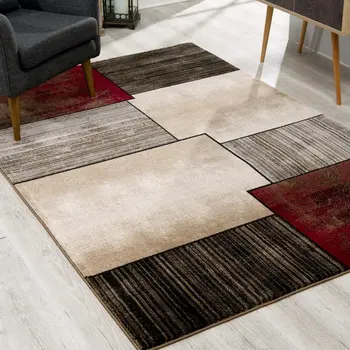 8' X 11' Brown And Beige Abstract Area Rug