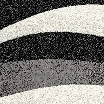 15' Black And Gray Abstract Runner Rug