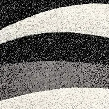 20' Black And Gray Abstract Runner Rug