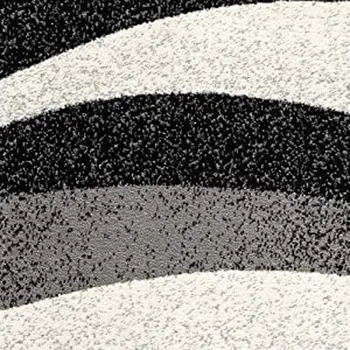 20' Black And Gray Abstract Runner Rug