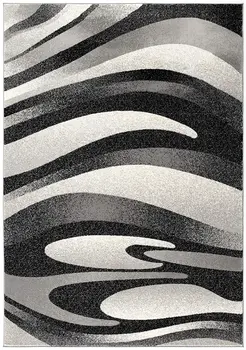 6' X 9' Gray Abstract Dhurrie Area Rug