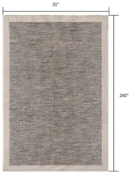 20' Beige And Gray Abstract Runner Rug