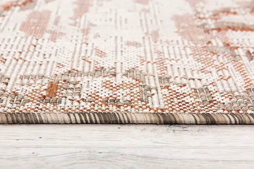 5' X 7' Beige and Brown Abstract Area Rug