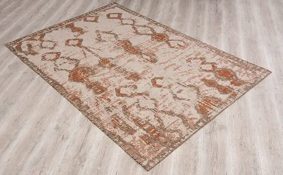 5' X 7' Beige and Brown Abstract Area Rug