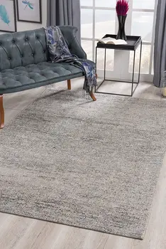 5' X 8' Blue And Gray Distressed Area Rug
