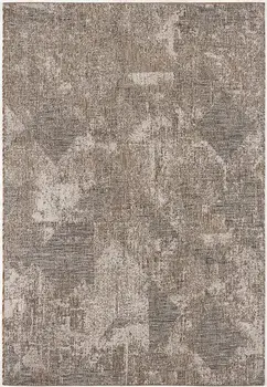 3' X 5' Ivory Distressed Diamonds Area Rug