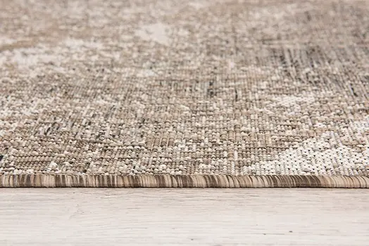 3' X 5' Ivory Distressed Diamonds Area Rug