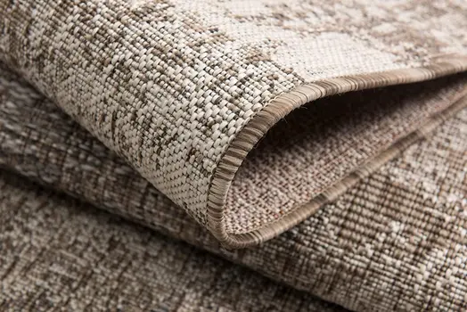 3' X 5' Ivory Distressed Diamonds Area Rug