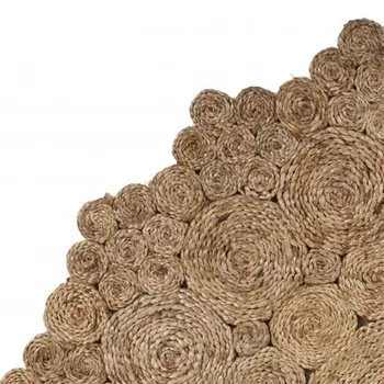 5' X 5' Natural Jute Hand Braided Area Rug