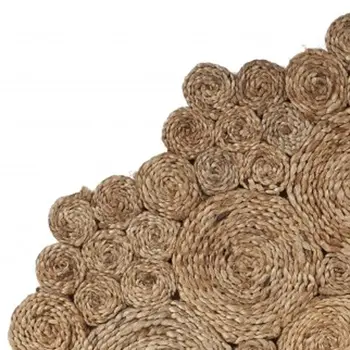 5' X 5' Natural Jute Hand Braided Area Rug