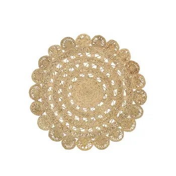5' X 5' Natural Jute Hand Braided Area Rug