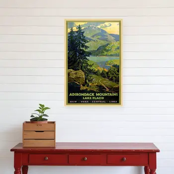 Vintage 1920S Adirondack Mountains Unframed Print Wall Art