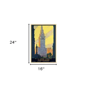 Cleveland Union Terminal Vintage Travel Unframed Print Wall Art