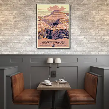 36" X 48" Grand Canyon C1938 Vintage Travel Poster Wall Art