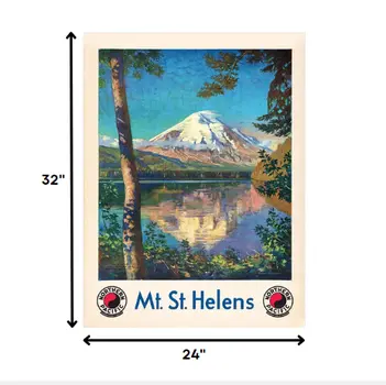 24" X 32" Mt. St. Helens C1920S Vintage Travel Poster Wall Art