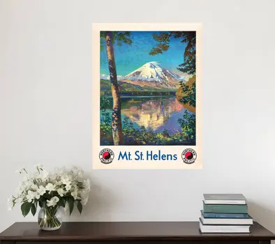 20" X 28" Mt. St. Helens C1920S Vintage Travel Poster Wall Art