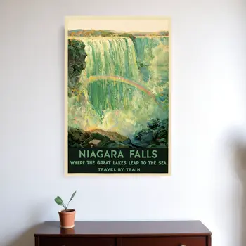 24" X 36" Niagra Falls New York C1920S Vintage Travel Poster Wall Art