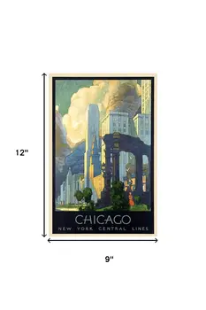 Vintage 1929 Chicago Vacation Travel Unframed Print Wall Art