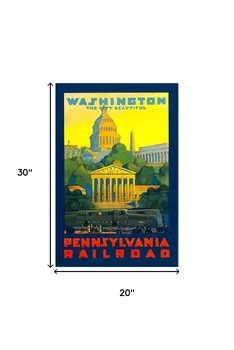 Washington DC Vintage Travel Unframed Print Wall Art