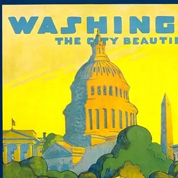 Washington DC Vintage Travel Unframed Print Wall Art