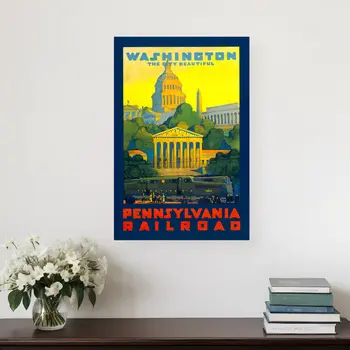 Washington DC Vintage Travel Unframed Print Wall Art