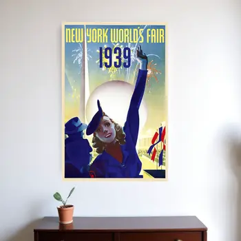 New York 1939 World's Fair Vintage Travel Unframed Print Wall Art