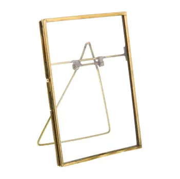 4" x 6" Gold Metal Tabletop Picture Frame
