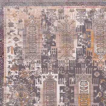 13' Gray And Ivory Oriental Runner Rug