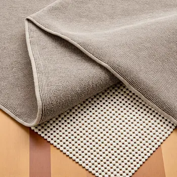2' x 8' Ivory Striped Weave Non Slip Rug Pad